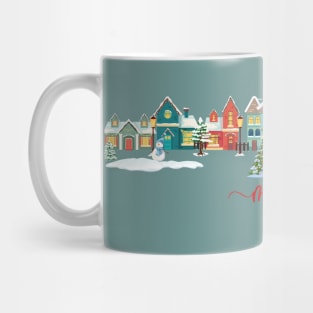 Snowy Skating Street Mug